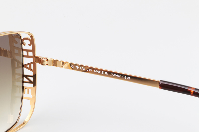 CH4581 Sunglasses Gold Tortoise Gradient Brown