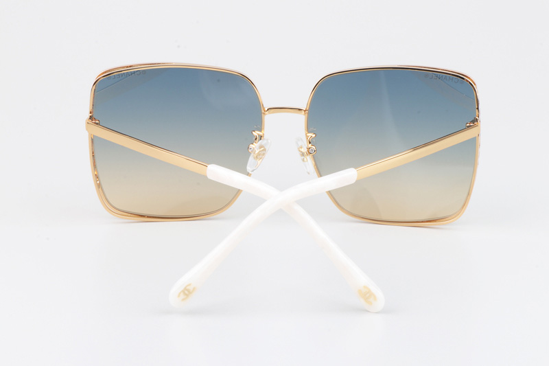 CH4581 Sunglasses Gold White Gradient Blue