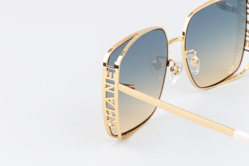 CH4581 Sunglasses Gold White Gradient Blue