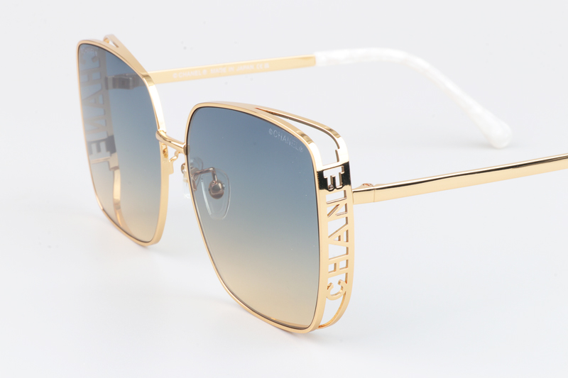 CH4581 Sunglasses Gold White Gradient Blue