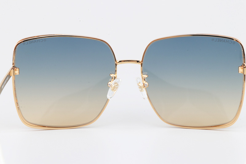 CH4581 Sunglasses Gold White Gradient Blue