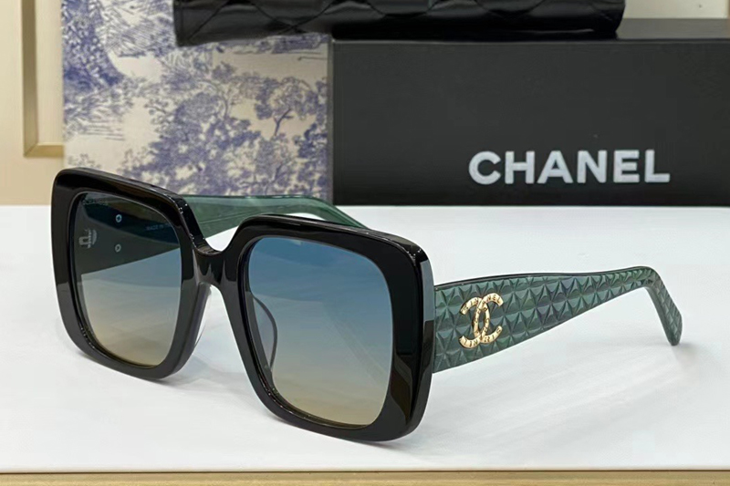 CH5080 Sunglasses In Black Green