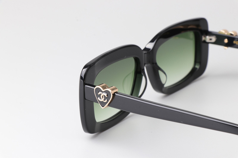 CH5220 Sunglasses Black Gradient Green