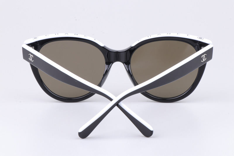 CH5414 Sunglasses Black White Gray