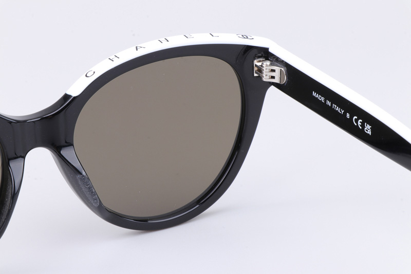 CH5414 Sunglasses Black White Gray