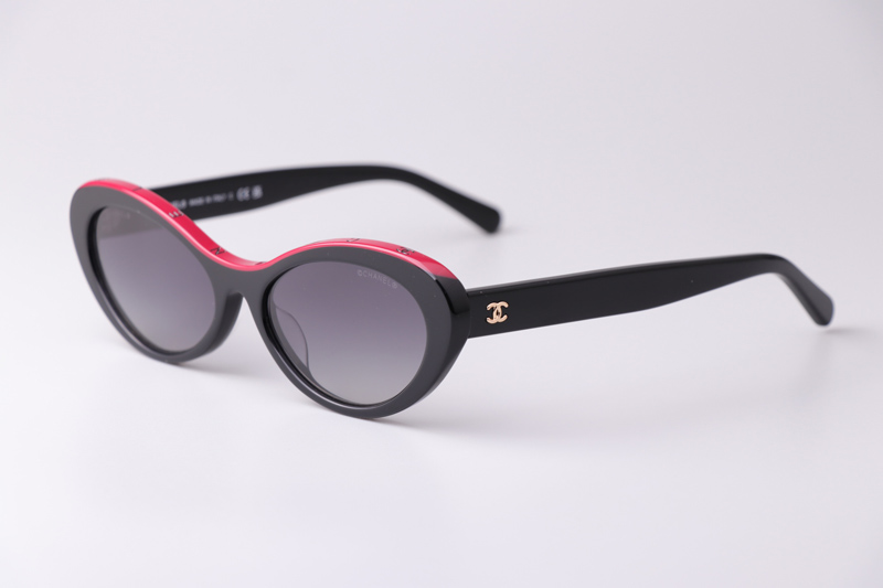 CH5416 Sunglasses Black Red Gradient Gray