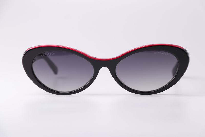 CH5416 Sunglasses Black Red Gradient Gray