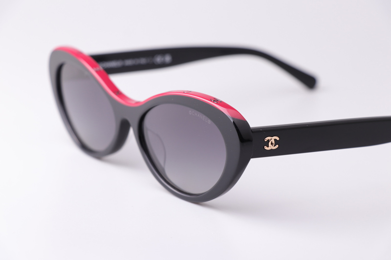 CH5416 Sunglasses Black Red Gradient Gray