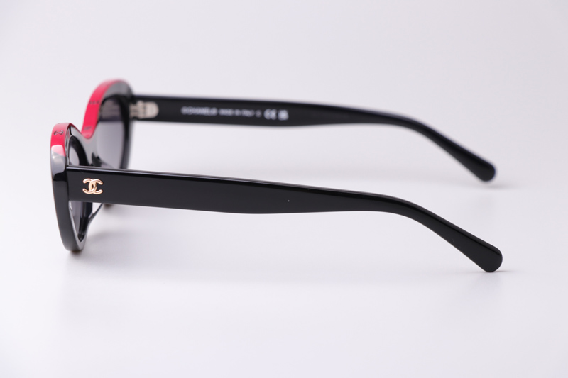 CH5416 Sunglasses Black Red Gradient Gray
