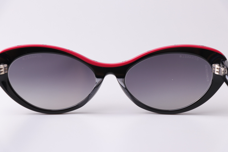 CH5416 Sunglasses Black Red Gradient Gray