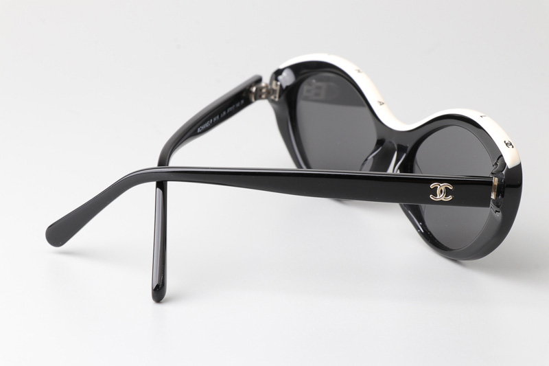 CH5416 Sunglasses Black White Gray