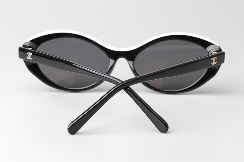 CH5416 Sunglasses Black White Gray