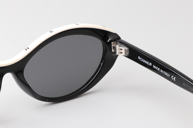 CH5416 Sunglasses Black White Gray