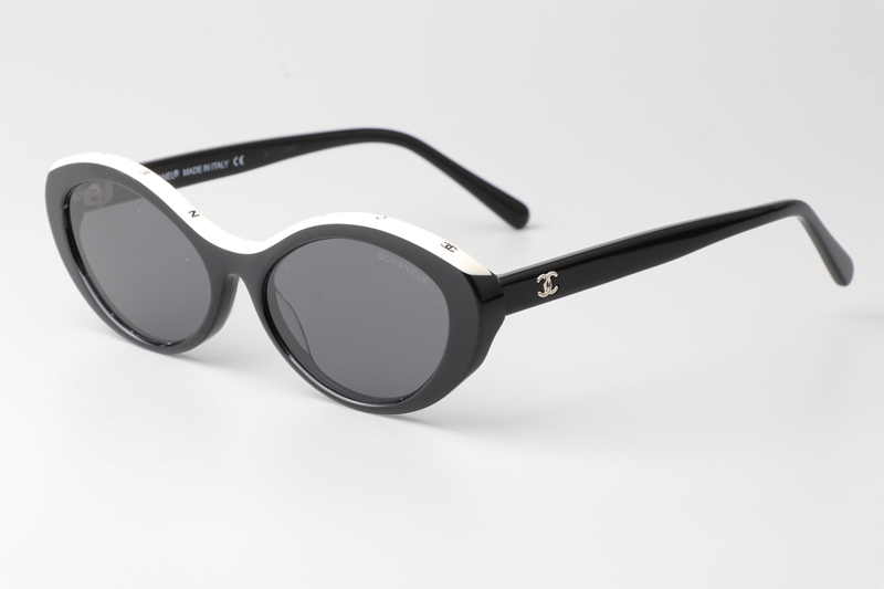 CH5416 Sunglasses Black White Gray