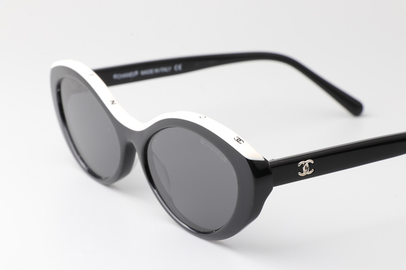 CH5416 Sunglasses Black White Gray