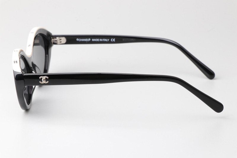 CH5416 Sunglasses Black White Gray