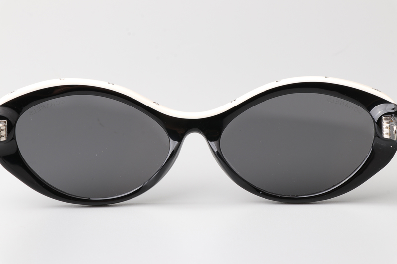 CH5416 Sunglasses Black White Gray