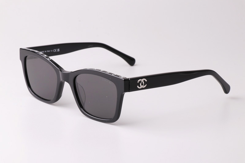 CH5417 Sunglasses Black Silver Gray