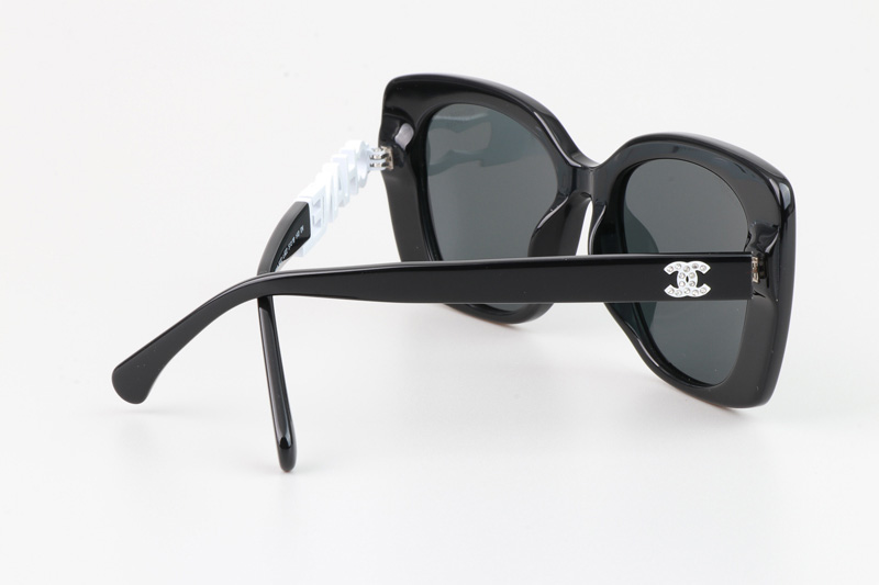 CH5422 Sunglasses Black White Gray