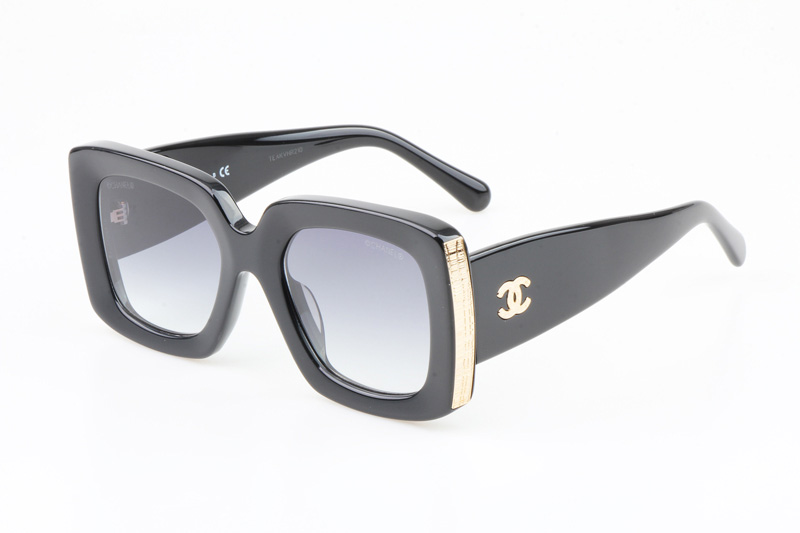 CH5435 Sunglasses Black Gradient Gray