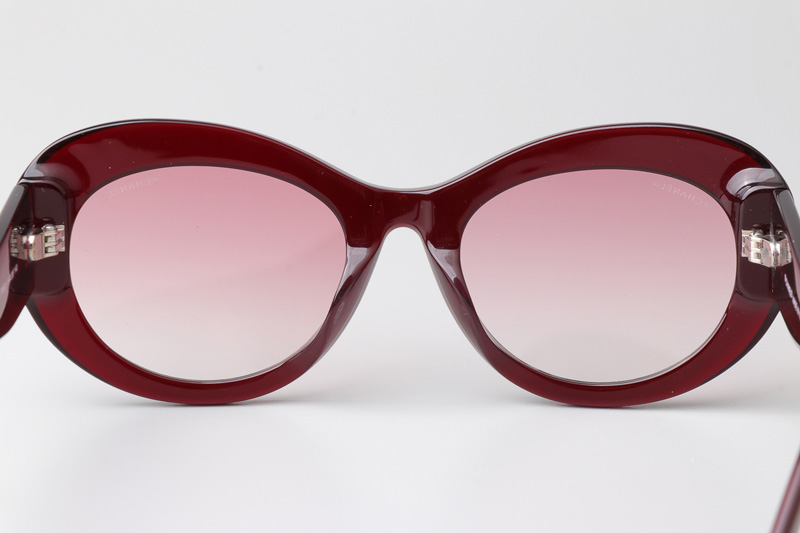 CH5469 Sunglasses Red Gradient Pink