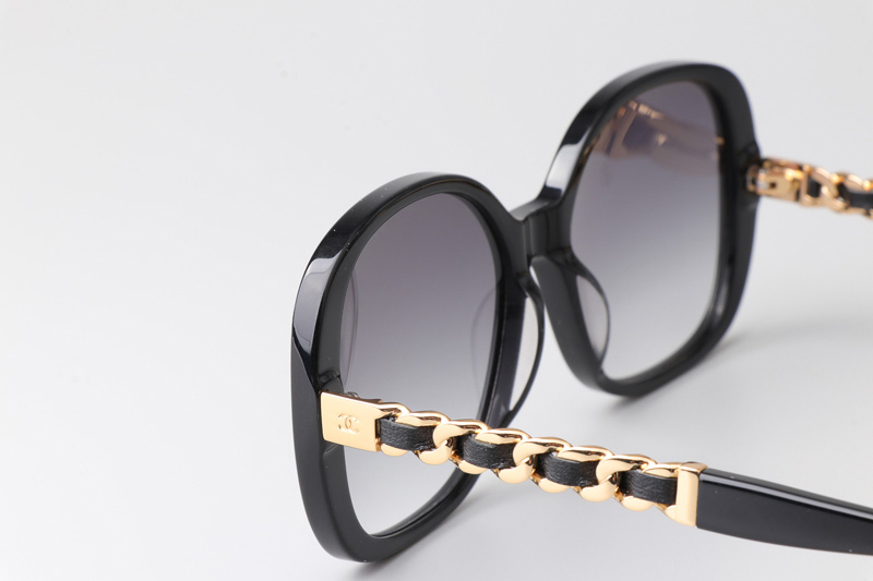 CH5470Q Sunglasses Black Gold Gradient Gray