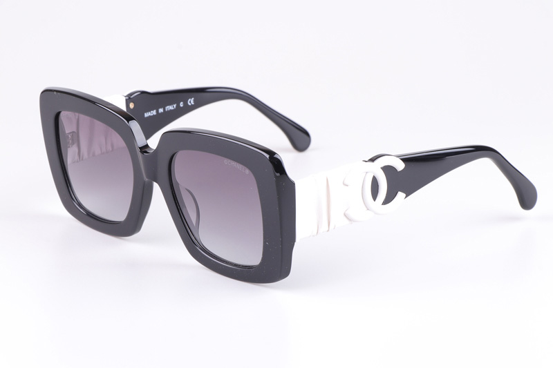 CH5474Q Sunglasses Black White Gradient Gray