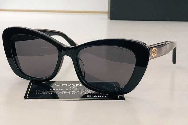 CH5481H Sunglasses Black Gold Gray