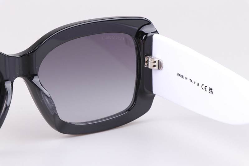 CH5483 Sunglasses Black White Gradient Gray