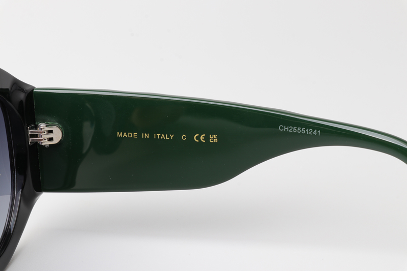 CH5486 Sunglasses Black Green Gradient Gray