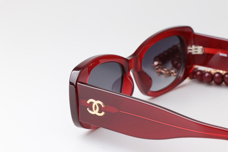 CH5488 Sunglasses Red Gradient Gray