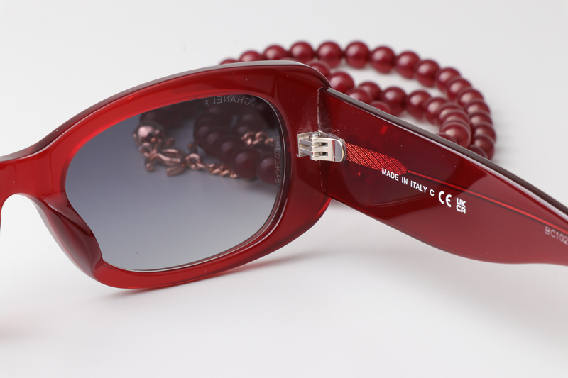 CH5488 Sunglasses Red Gradient Gray