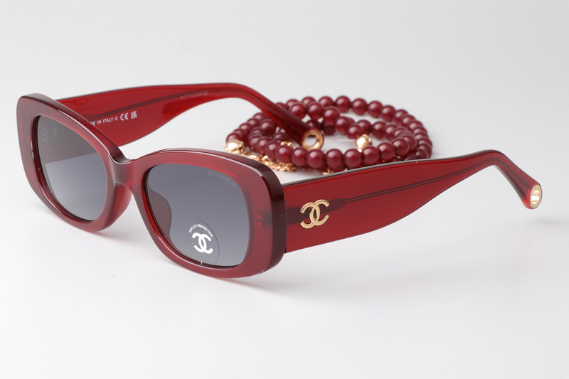 CH5488 Sunglasses Red Gradient Gray