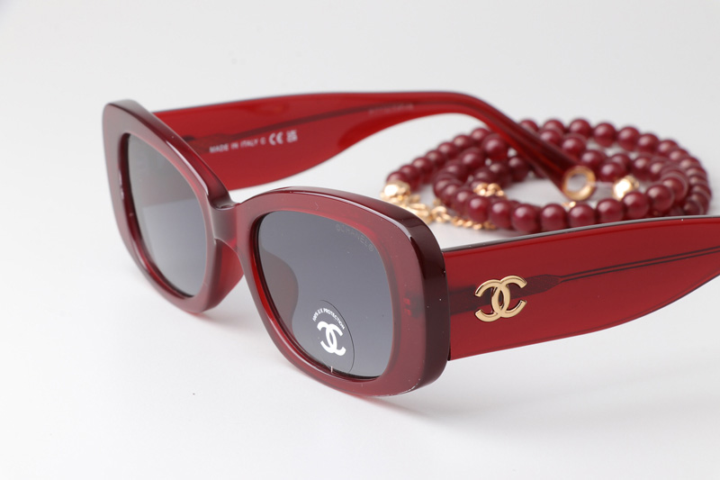 CH5488 Sunglasses Red Gradient Gray