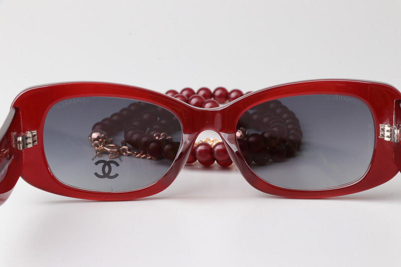 CH5488 Sunglasses Red Gradient Gray