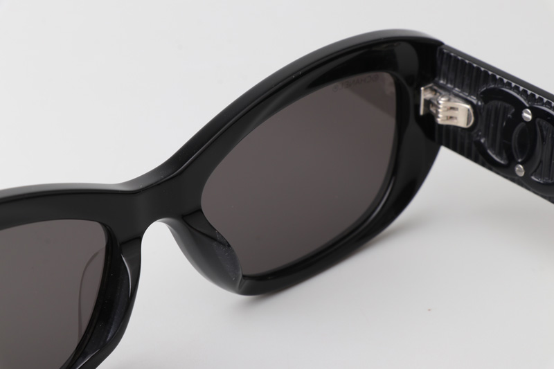 CH5493 Sunglasses Black Gold Gray