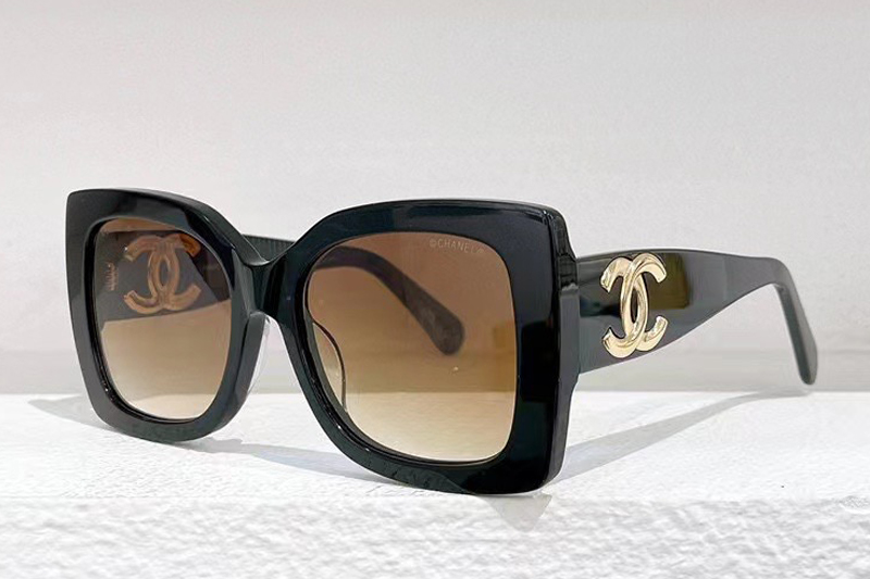 CH5494 Sunglasses In Black Gold Gradient Brown