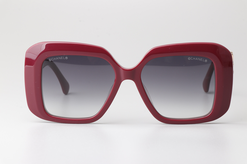 CH5518 Sunglasses Red Gradient Gray
