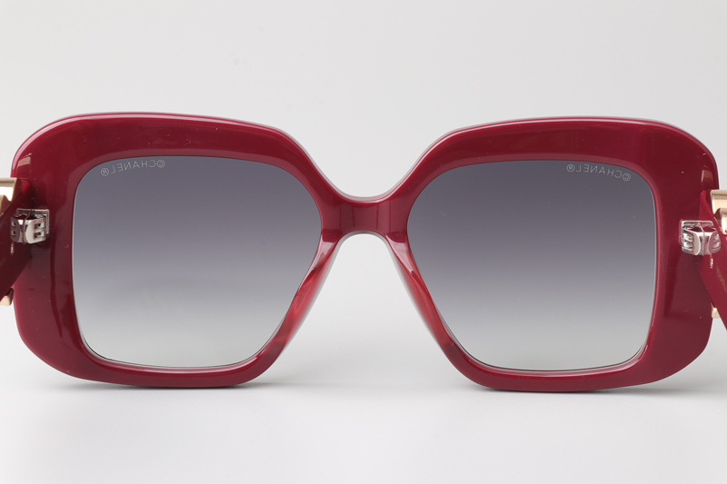CH5518 Sunglasses Red Gradient Gray
