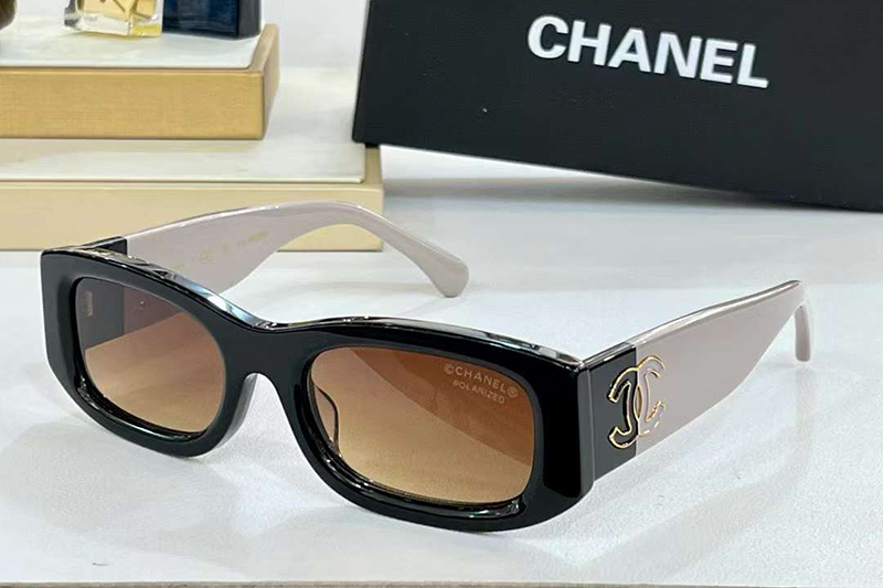 CH5525 Sunglasses Black Gray Brown
