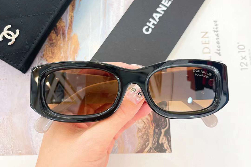 CH5525 Sunglasses Black Gray Brown