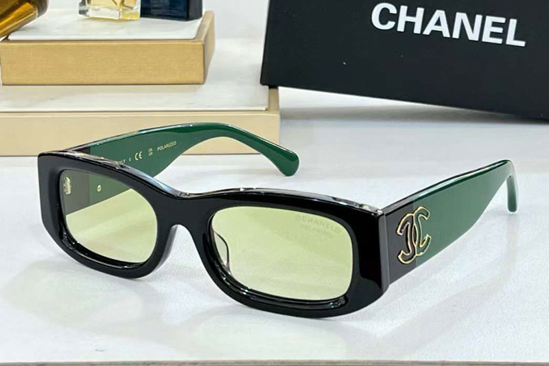 CH5525 Sunglasses Black Green
