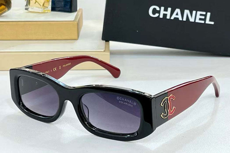 CH5525 Sunglasses Black Red