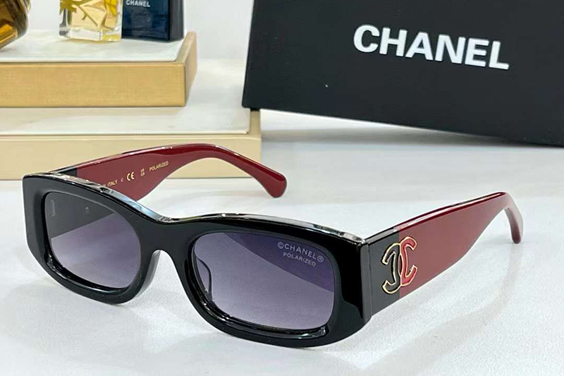 CH5525 Sunglasses Black Red Gray