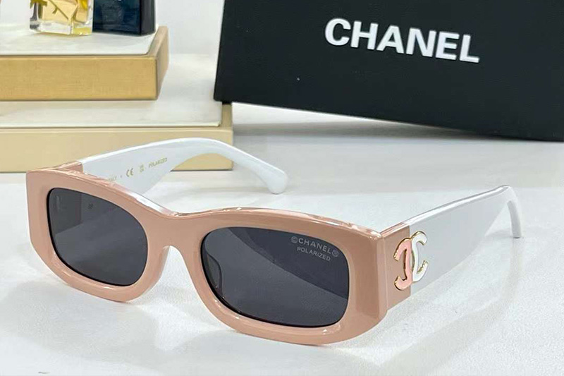 CH5525 Sunglasses Pink White Gray