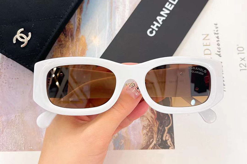 CH5525 Sunglasses White Brown