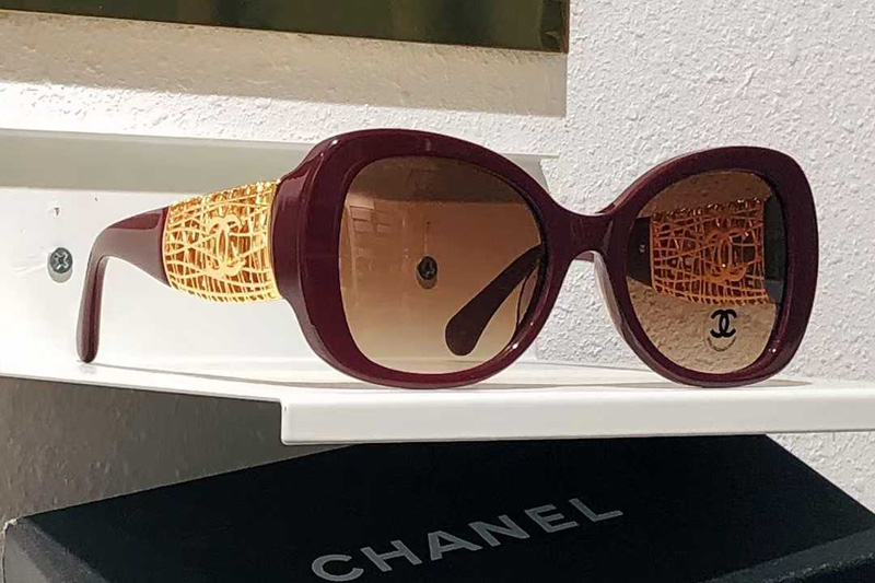 CH5531 Sunglasses Red Gradient Brown