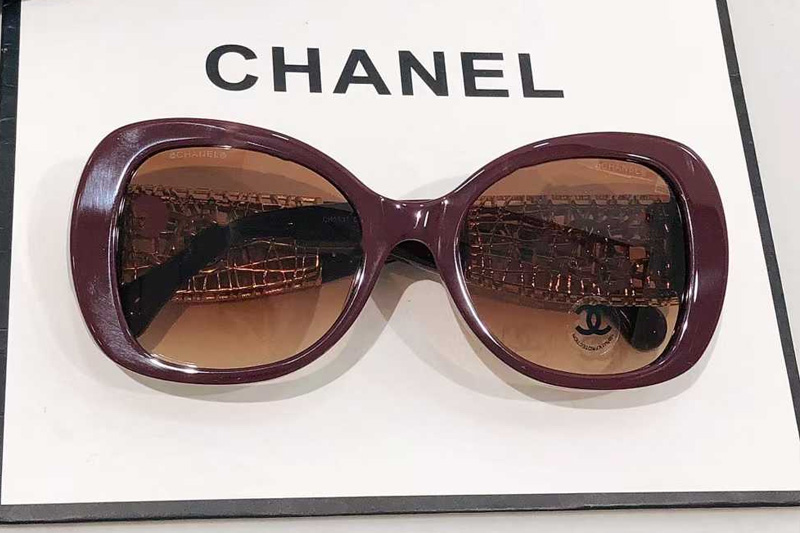 CH5531 Sunglasses Red Gradient Brown