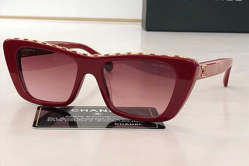CH5540 Sunglasses Red Gradient Pink