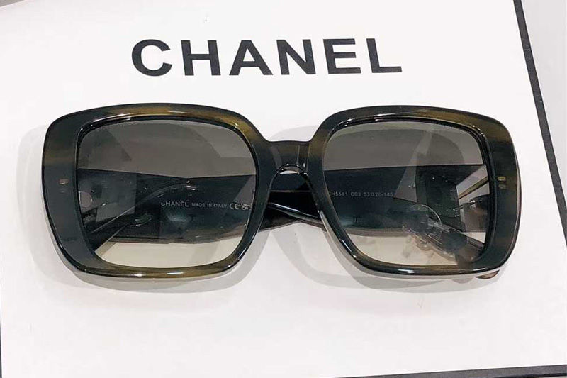 CH5541 Sunglasses Green Gradient Gray